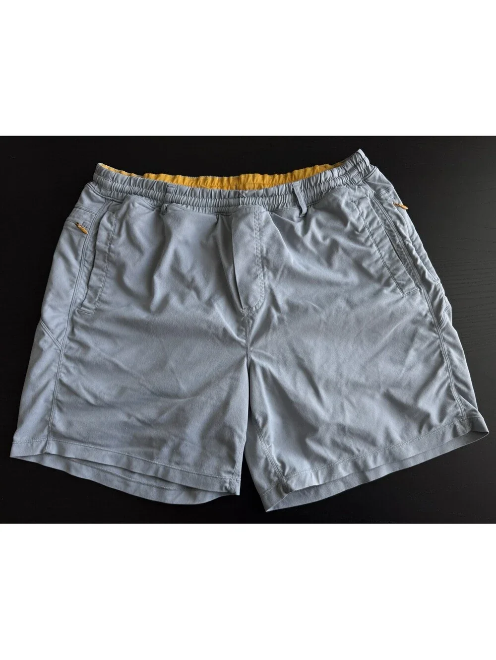 Birddogs Gym 6.5” Shorts XXL Gray Yellow Lined Boomstick Classic Athletic